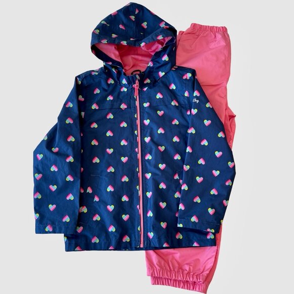 Girls London Fog Rain Outfit, Size 7 - Picture 1 of 9